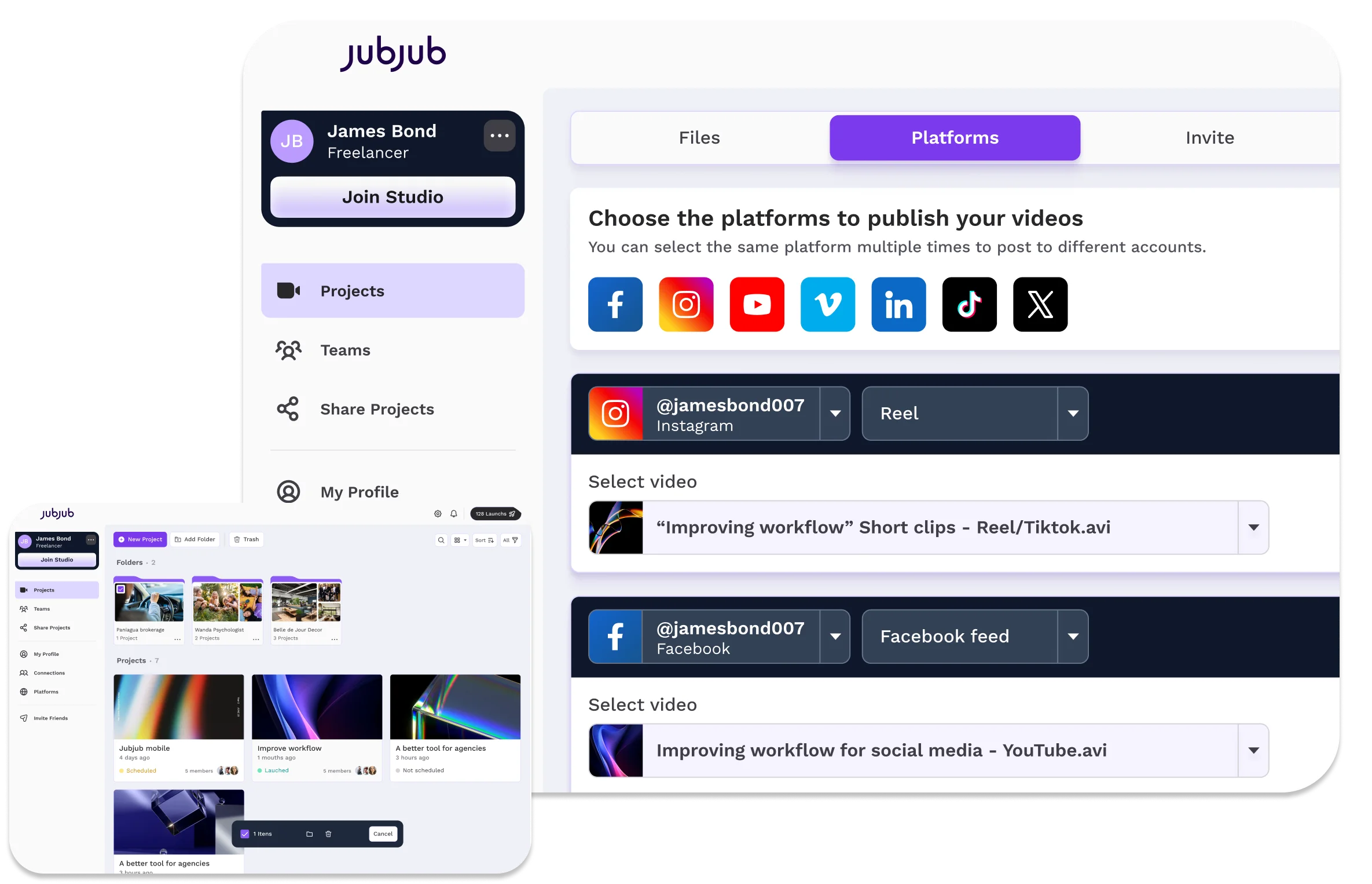 JubJub content distribution platform interface